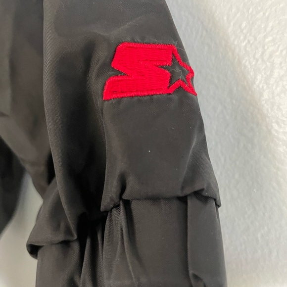 Ohio State Buckeyes embroidered Kids Black and Red Puffer vintage starter Jacket - Picture 4 of 7